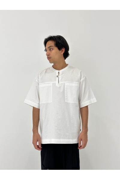 Kurta Short Sleeve Yuja, White